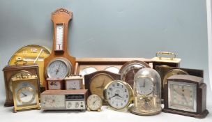 GROUP OF VINTAGE 20TH CENTURY MANTLE CLOCKS AND ALARM CLOCKS
