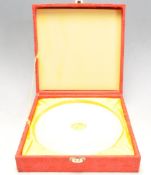 20TH CENTURY WHITE JADE COLOURED DISC