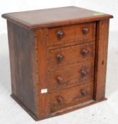 EARLY 20TH CENTURY MAHOGANY DESK TOP WELLINGTON STYLE CHEST