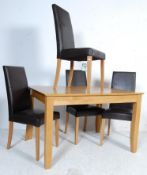 OAK EXTENDING DINING TABLE BY OAK LAND FURNITURE