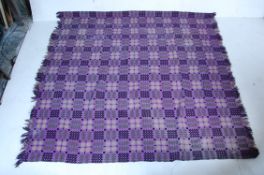 LARGE VINTAGE 20TH CENTURY WOOLLEN WELSH BLANKET