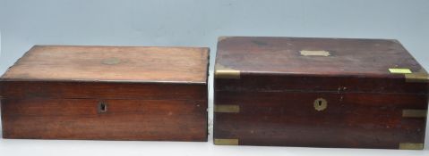 TWO 19TH CENTURY GEORGIAN / VICTORIAN WRITING SLOPES