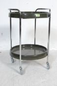 RETRO VINTAGE CHROME AND PLASTIC TEA TROLLEY