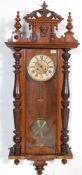 EARLY 20TH CENTURY MAHOGANY VIENNA REGULAR WALL CLOCK
