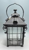 20TH CENTURY ART NOUVEAU BEVELLED GLASS PORCH LANTERN