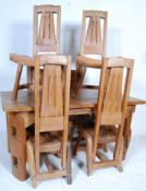VINTAGE RETRO CART WOOD DINING TABLE AND CHAIRS