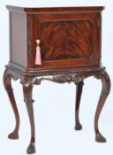 ANTIQUE REVIVAL FLAME MAHOGANY POT CUPBOARD / BEDSIDE