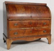 ANTIQUE 19TH CENTURY GEORGIAN MAHOGANY CYLINDER BUREAU