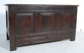 ANTIQUE 17TH OAK COFFER