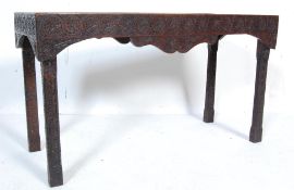 CIRCA 1930'S HAND CARVED OAK STOOL