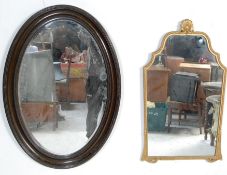 EARLY 20TH CENTURY 1920S MAHOGANY WALL MIRROR