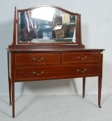 EDWARDIAN MAHOGANY INLAID DRESSING TABLE