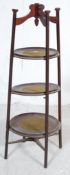 EDWARDIAN OAK CAKE STAND