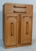 ART DECO 1930S LIGHT OAK TALLBOY CHEST OF DRAWERS