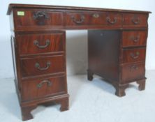 GEORGIAN REVIVAL ANTIQUE STYLE PEDESTAL DESK