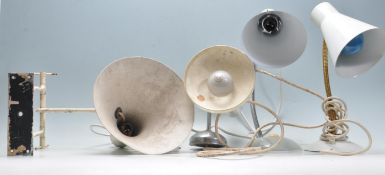 FOUR VINTAGE RETRO 20TH CENTURY DESK LAMPS / LIGHTS