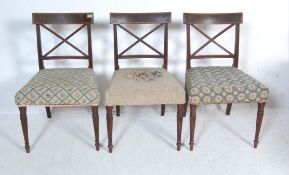 SET OF THREE ANTIQUE 19TH CENTURY REGENCY DINING CHAIRS