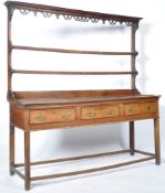 ANTIQUE 18TH CENTURY ENGLISH OAK COUNTRY HOUSE KITCHEN DRESSER