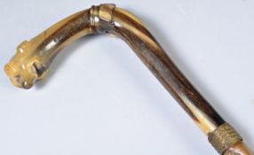 19TH CENTURY VICTORIAN BLACKTHORN WALKING STICK CANE