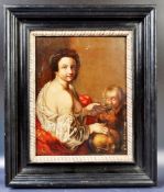 ANTIQUE 17TH CENTURY MEMENTO MORI VANITAS OIL ON BOARD PAINTING