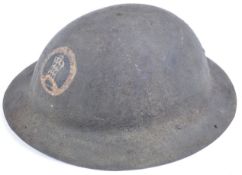 WWI FIRST WORLD WAR 'TOMMY' BRODIE HELMET WITH INSIGNIA