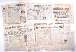 WWII SECOND WORLD WAR PERIOD NEWSPAPERS