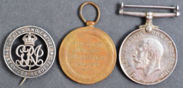 WWI FIRST WORLD WAR MEDAL PAIR TO DRIVER IN ROYAL ARTILLERY
