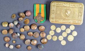 WWI FIRST WORLD WAR PRINCESS MARY GIFT TIN & ASSORTED CONTENTS