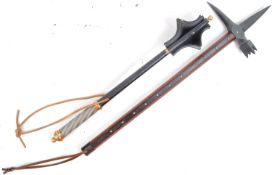 TWO MEDIEVAL RE-ENACTMENT REPLICA PROP WEAPONS