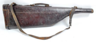 ANTIQUE LATE 19TH CENTURY ' LEG OF MUTTON ' LEATHER GUN CASE