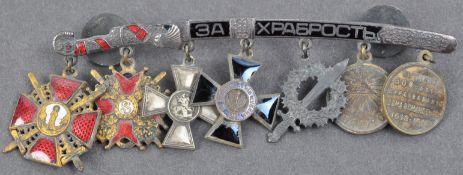 IMPERIAL RUSSIAN CIVIL WAR MINIATURE DRESS MOUNT MEDALS