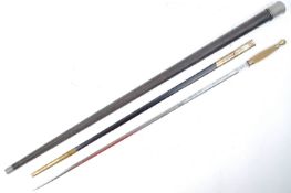 EARLY 20TH MASONIC WALKING CANE WITH CONCEALED SWORD