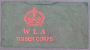 WWII SECOND WORLD WAR WOMENS LAND ARMY TIMBER CORPS ARMBAND