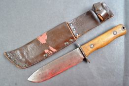 POST-WWII BRITISH RAF TYPE D SURVIVAL KNIFE & SCABBARD