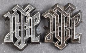 WWII SECOND WORLD WAR GERMAN LEIBSTANDARTE COLLAR BADGES
