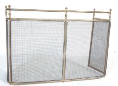 19TH CENTURY BRASS FIRE SCREENGUARD / FENDER