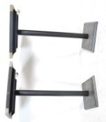 PAIR OF CONTEMPORARY EBONISED WOOD BAR TABLES