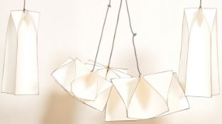 SUPERB FIVE PART HANGING CEILING LIGHTS OF PAPER CONSTRUCTION