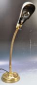 G.E.C ART DECO BRASS GOOSENECK TABLE / DESK LAMP