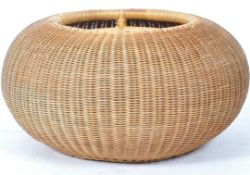 FRANCO ALBINI - RETRO VINTAGE ITALIAN WICKER LOBSTER POT STOOL