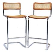 MARCEL BRUER - CESCA- PAIR OF 1960'S ITALIAN BAR STOOLS