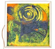 CIRCUMSOLAR - 1970'S ABSTRACT OIL GOUACHE PAINTING