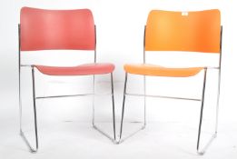 DAVID ROWLAND - HOWE 40/4 PAIR OF STACKING DINING CHAIRS