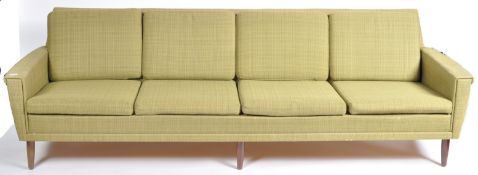 RETRO MID 20TH CENTURY 1960S DANISH INFLUENCE FOUR SEATER SETTEE
