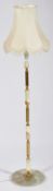 RETRO VINTAGE ONYX AND BRASS FREESTANDING LAMP