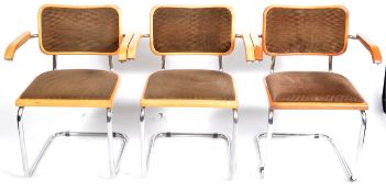 SET OF 12 ITALIAN CANTILEVER ITALIAN DINING CHAIRS