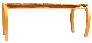 NEIL MORRIS - CONTEMPROARY ELM AND SYCAMORE DINING TABLE