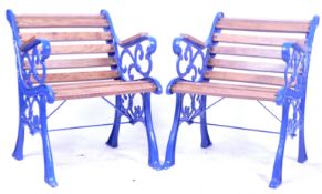 GARDEN / PATIO THREE PIECE SET INCLUDING BENCH AND TWO ARMCHAIRS