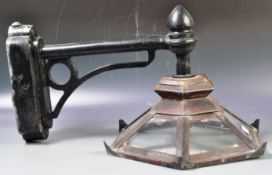 VICTORIAN COPPER AND IRON EXXTERNAL STREET / HOUSE LANTERN LIGHT