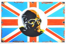 ICONIC BRITISH RACER - IMPRESSION OF AN ENAMEL SIGN